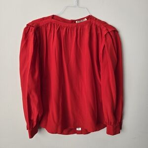 Vintage Giorgio Armani Silk Scarlet Red Blouse
